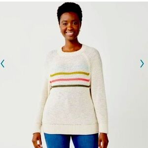 5 for $20 MIX N MATCH Creme Striped Sweater
